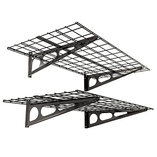 2 Tier 2pack 2x4ft 24inchby48inch Wall Shelf Garage Storage Rack 