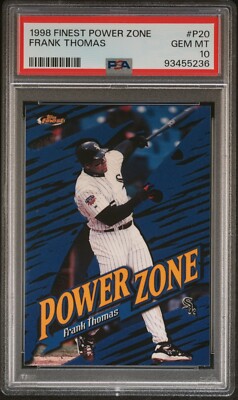 【WS】プリマス SP　PSA10 PSA 10 GEM MINT 1998 FINEST POWER ZONE FRANK THOMAS #P20 WHITE SOX