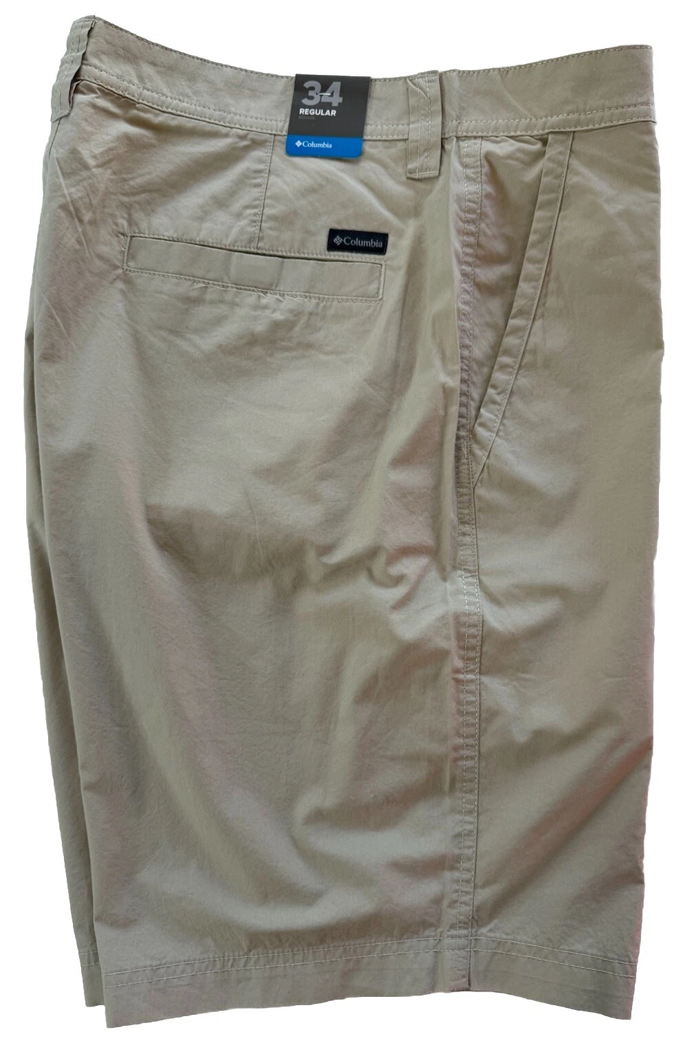 Men's Columbia Washed Out Chino Shorts 10" Inseam Beige Tan Stone 34 36