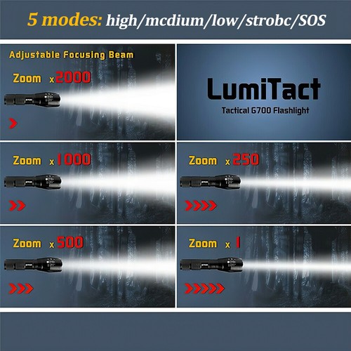 Wiederaufladbare 1000000LM LED-Taschenlampe taktische superhelle Taschenlampe zoombares Licht - Bild 5 von 14
