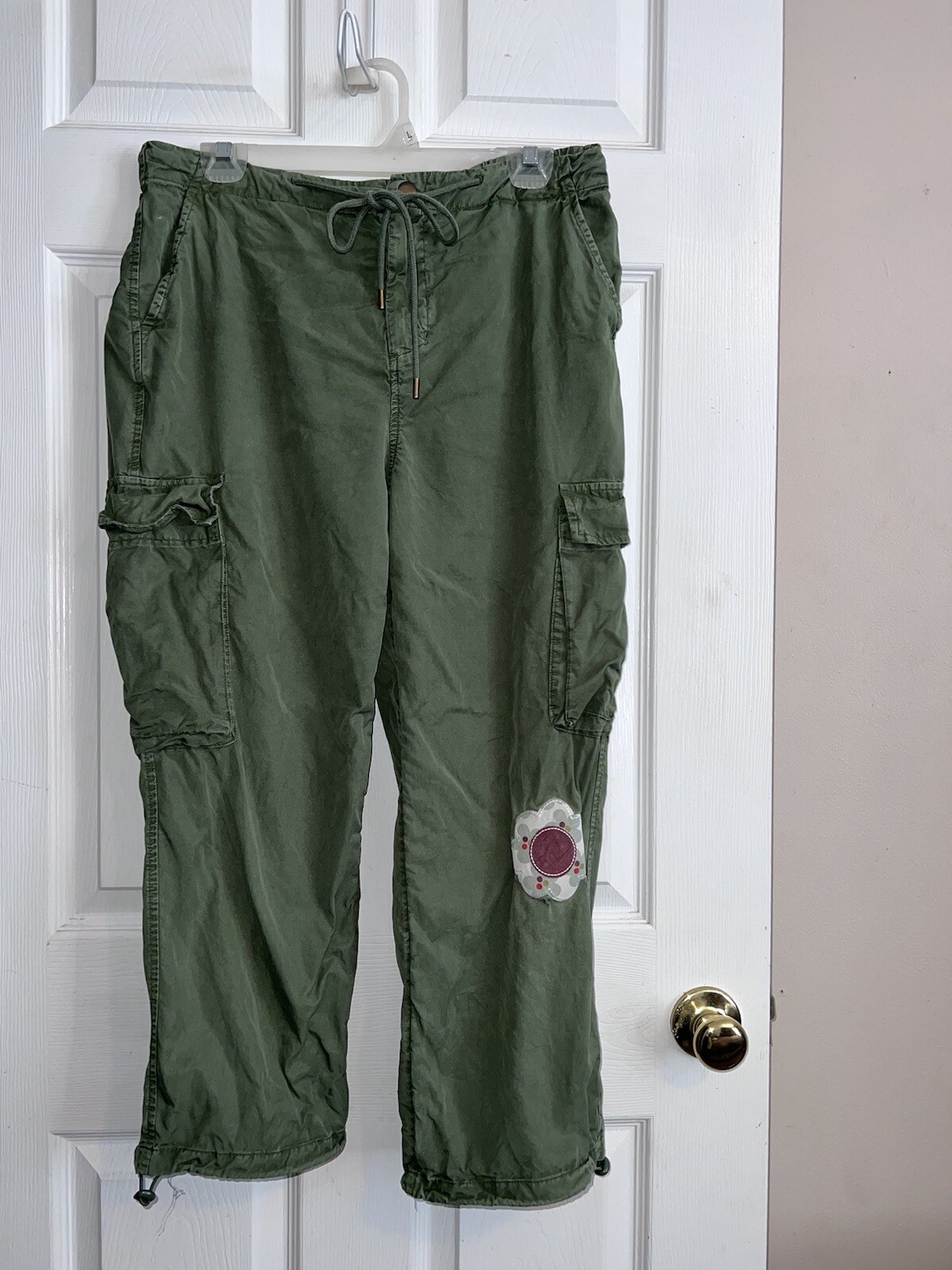 UNIVERSAL THREAD Green Lyocell Floral Patch Draws… - image 2