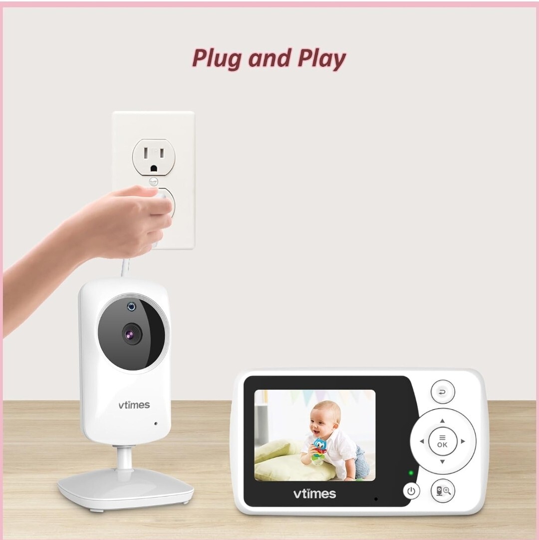 Vtimes Wireless Video Baby Monitor with Digital Camera Screen VT302
