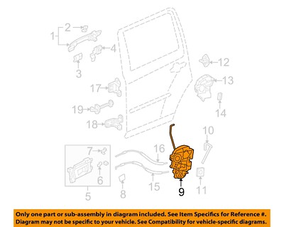 HONDA OEM 09-15 Pilot Rear Door Lock Hardware-Lock Assy 72650SZAA02