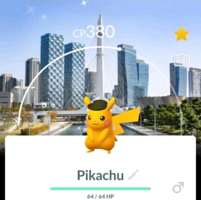 Pokemon GO/SHINY PIKACHU BLACK HAT/INCHEON/SAFARI ZONE/BACKGROUND