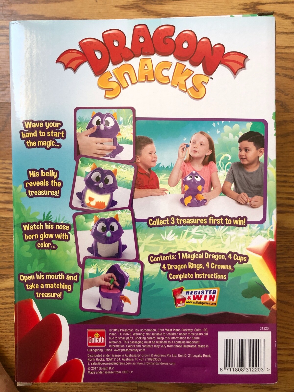 New Dragon Snacks Game by Goliath, Find The Treasure and Win, Ages 4