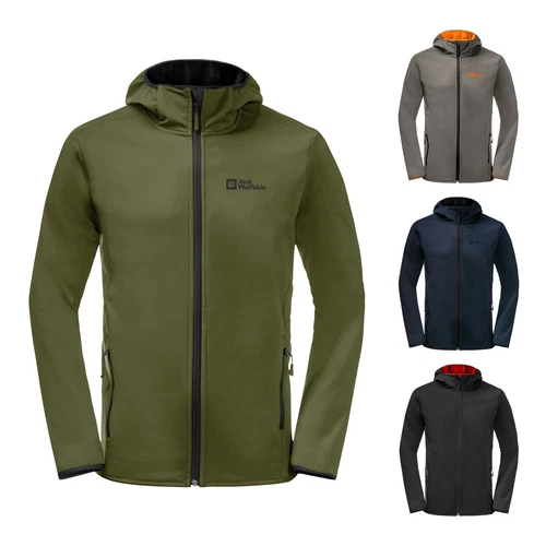 Jack Wolfskin Herren Softshelljacke Outdoorjacke Bornberg Kapuzenjacke Softshell