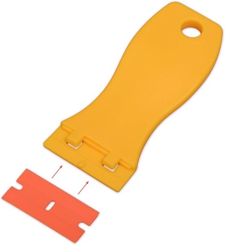 Plastic Razor Scraper 1.5" with 10 Double Edged Blades for Adhesive Removal - Picture 8 of 10