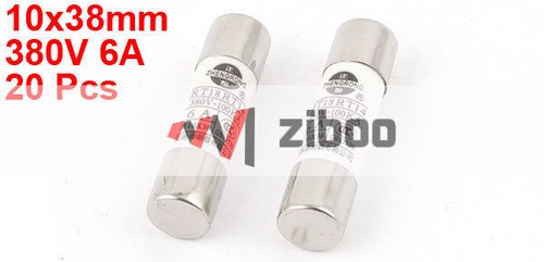 20 Pieces RO15 ( RT18 RT14 ) Ceramic Cylindrical Tube Fuse 6 Amp 380V 10mm x38mm - Picture 2 of 4