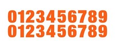 0-9 Reflective Numbers Orange Sticker Vinyl Decal pick 1"-12" Set Of 20 RV2-2 