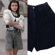 Vintage International Leathers High Rise Pleated Suede Shorts Juniors Size 9/10