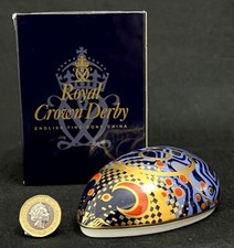 Royal Crown Derby 'Computer Mouse' Boxed Paperweight 1st Quality Gold stopper