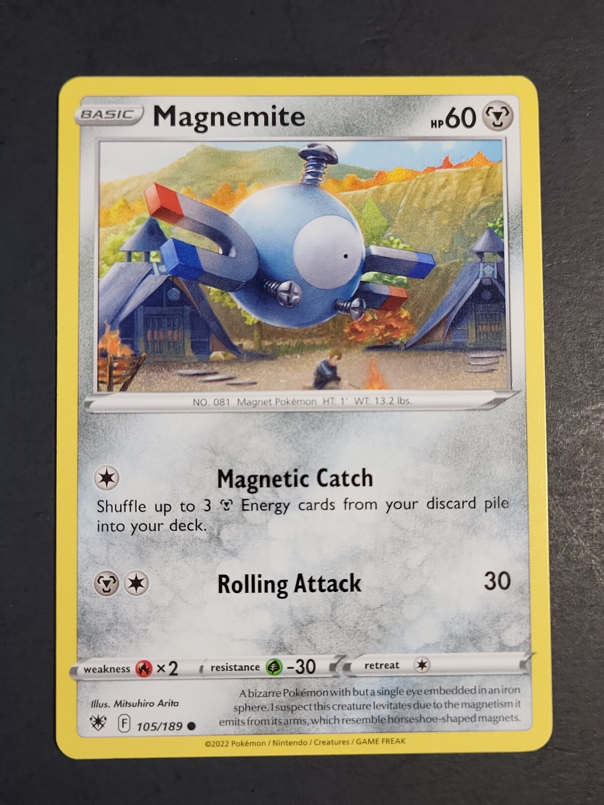 Pokemon Astral Radiance Magnemite Common Card 105/189 NM