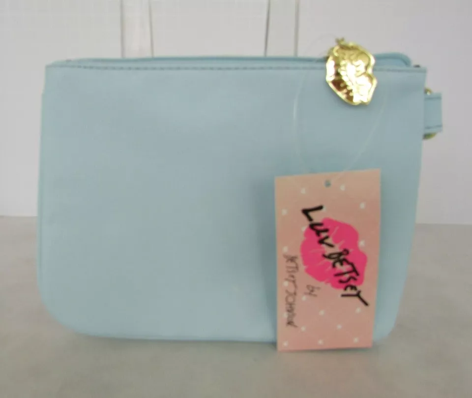 Luv Betsey Johnson Daisy Wristlet Floral Blue Clutch 8" x 6" NWT - Image 3 of 4