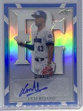 2021 LEAF PERFECT GAME METAL BLUE REFRACTOR LUIS RUJANO AUTO #19/30