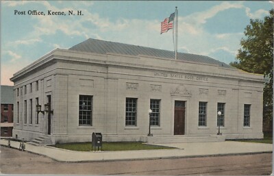 US Post Office Keene New Hampshire exterior mailbox c1920s E281