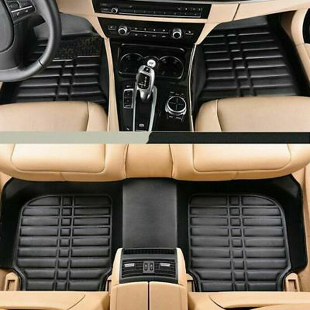 Car XPE Leather Floor Mats Carpet Black Heavy Duty for Honda CRV 2007