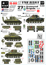 Star Decals 35-863 , Decals for Br. 27th Arm.Brigade # 2 , 1:35
