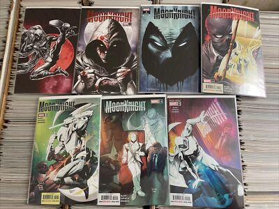 MOON KNIGHT BLACK WHITE & RED #1 SUAYAN VIRGIN VARIANT KIRKHAM 2 11 12 14 15 lot