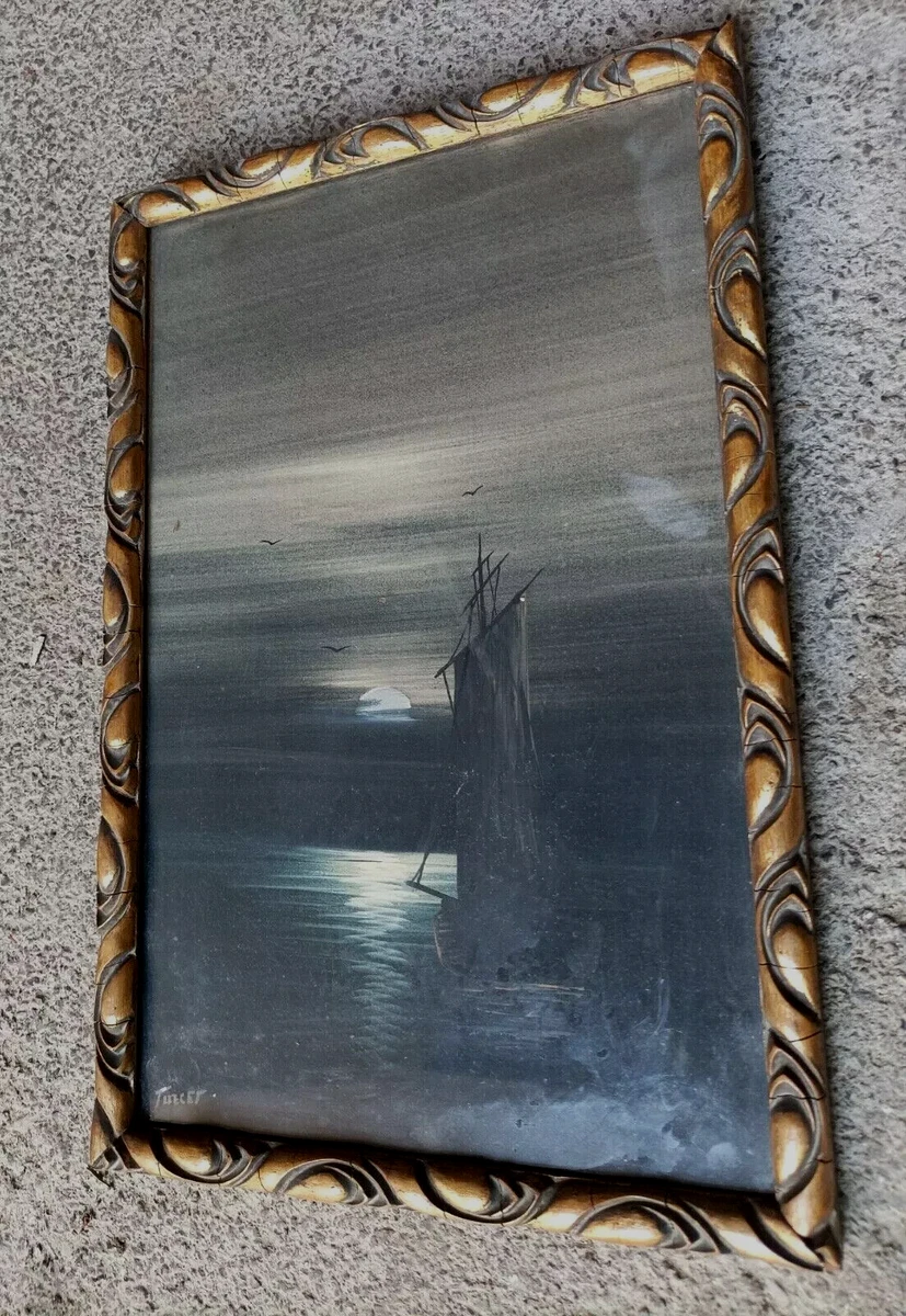 Cadre Ancien En Bois Doré Avec Nature Morte - Dimensions 31,5 X 28 Cm