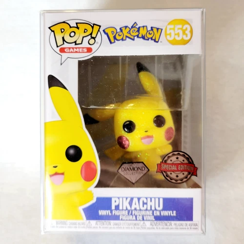 Funko Pop Pokemon Pikachu Diamond Special Edition 553  Exclusive