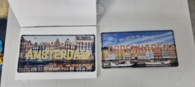 World Capital Cities Travel Decorative License Metal Plates Tin Sign Wall Plaque