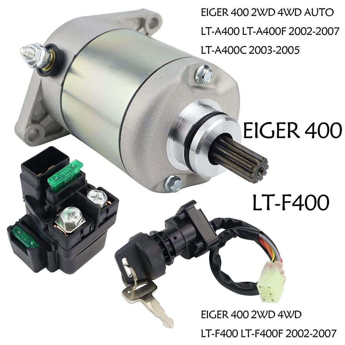 New Starter Motor For Arctic Cat ATV 375 & 400 (2002-2008) - 12V CW Rotation, 10-Tooth Gear, Replaces OEM 3545-016 - View #4