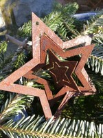 Edelrost Stern Zum Drehen Advent Figur Dekoration Metall Winter Rost
