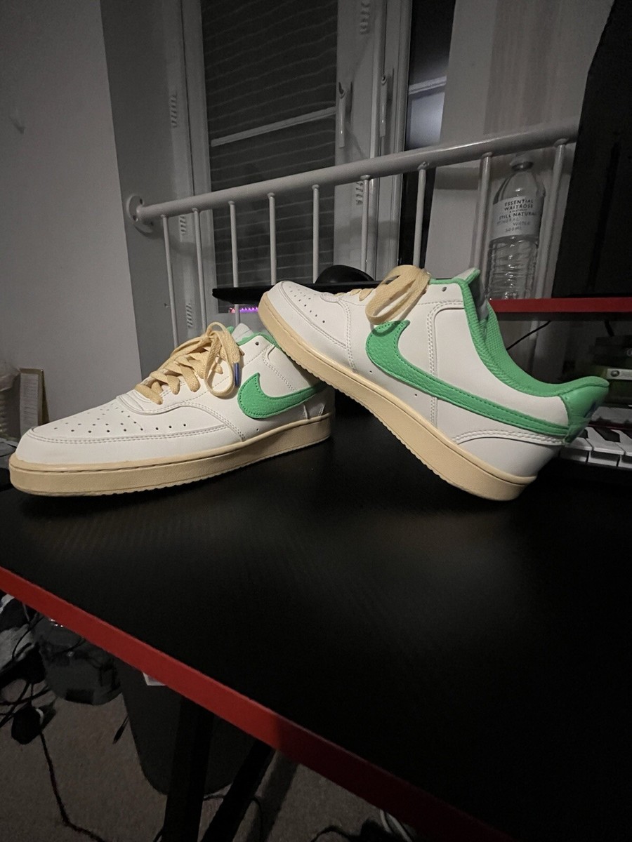 Nike Court Vision Low Green/White Trainers UK Size UK