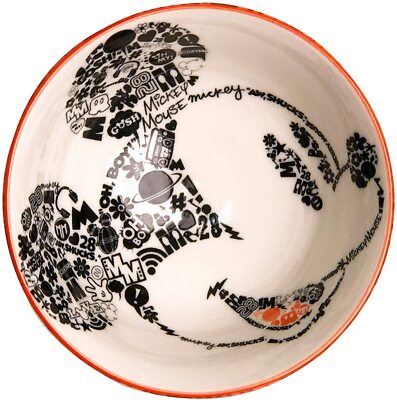 Set of 2 Disney Tidbit Bowls Mickey Mouse Face 4.75'' Snack Candy Dish