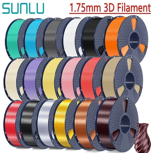 SUNLU 1.75MM PP ASA PVB PLA Matt PLA+2.0 PETG SILK ABS 3D Drucker Filament 1KG