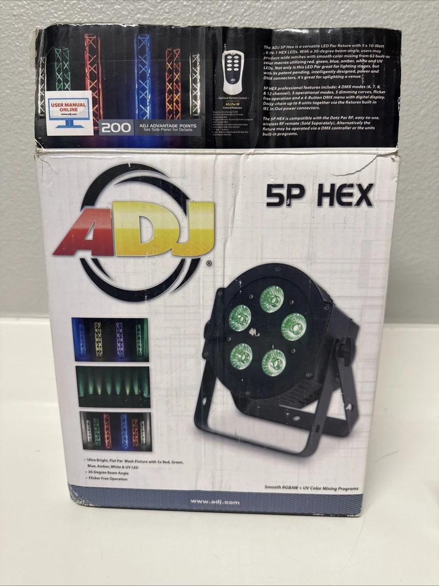 ADJ 5PX HEXAGONAL 6 en 1 LED, caja abierta