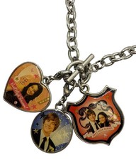 Disney High School Musical Charms Toggle Necklace Silver Tone Chain