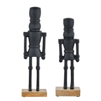 2 Set Nussknacker Weihnachtsdeko Tischdeko Dekofigur Aufsteller Fensterbankdeko