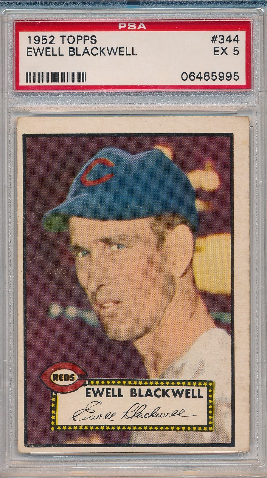 1952 TOPPS #344 EWELL BLACKWELL - PSA 5 EX (SVSC) HIGH #!