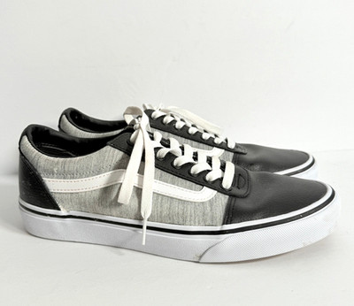 Vans Ward Sneaker Black Grey White Men's Size 9 Casual Skater Shoes street y2k