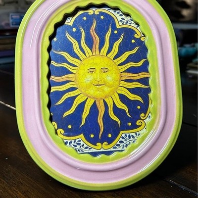 Markings Retro Framed Art Gold Vintage Celestial Sun Marco Fabiano 1999 Ornate