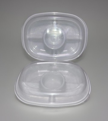 Rubbermaid Rectangle Divided Vegetable Fruit Storage Containers W/ Lids Set Of 2