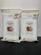 Personal Care Coconut Oil Infused Cleansing Wipes 2pk 80 Total New