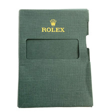 ROLEX GREEN CARDBOARD WARRANTY CARD/BOOKLET HOLDER