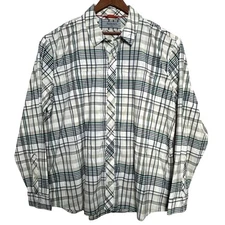 Simms Mens 2XL Plaid Long Sleeve Insect Shield Performance Fishing Shirt