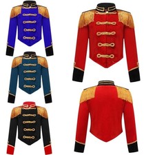 Girls Kids Circus Costume Ringmaster Long Sleeve Tassel Outfit Halloween Party