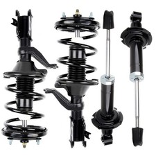 (2) Front Complete Struts & (2) Rear Shock Absorber For FWD Honda Civic Acura EL