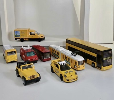 Siku Konvolut Modellautos Spielzeugautos Jeep Straßenbahn LKW Porsche Bus..