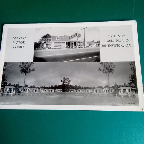 Sylvia's Motor Court Brunswick Ga. 1952 Postcard - Picture 2 of 4