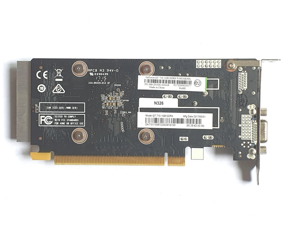 Carte Graphique GPU NVIDIA Geforce GT710 1Go DDR3 288-2N326-A02A8 HDMI VGA - Photo 3/3