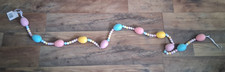 6 Foot Easter Egg and Wood Bead Garland NEW