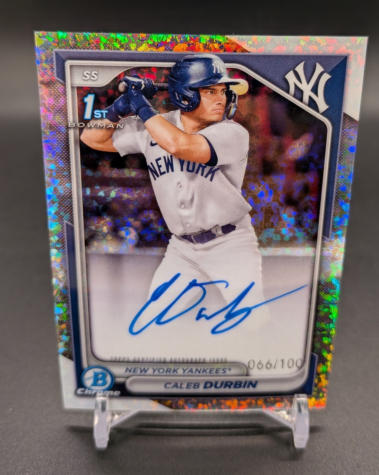 2024 Bowman Chrome 1st Caleb Durbin Auto /100 Mini Diamonds