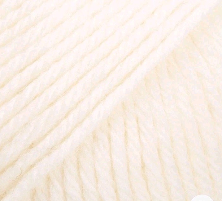 100% WOOL Lot of 5 SKEINS Superwash KARISMA Drops Yarn Color 1-Off White NEW