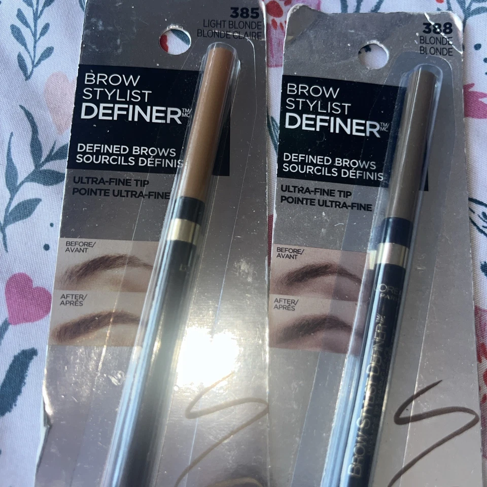 2 L'oreal Brow Stylist Definer Ultra-Fine Tip Pencil 385 & 388 BLONDE NEW SEALED - Image 3 of 4