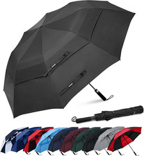 G4Free 62 Inch Portable Golf Umbrella Large Oversize Double Canopy Vented Windpr